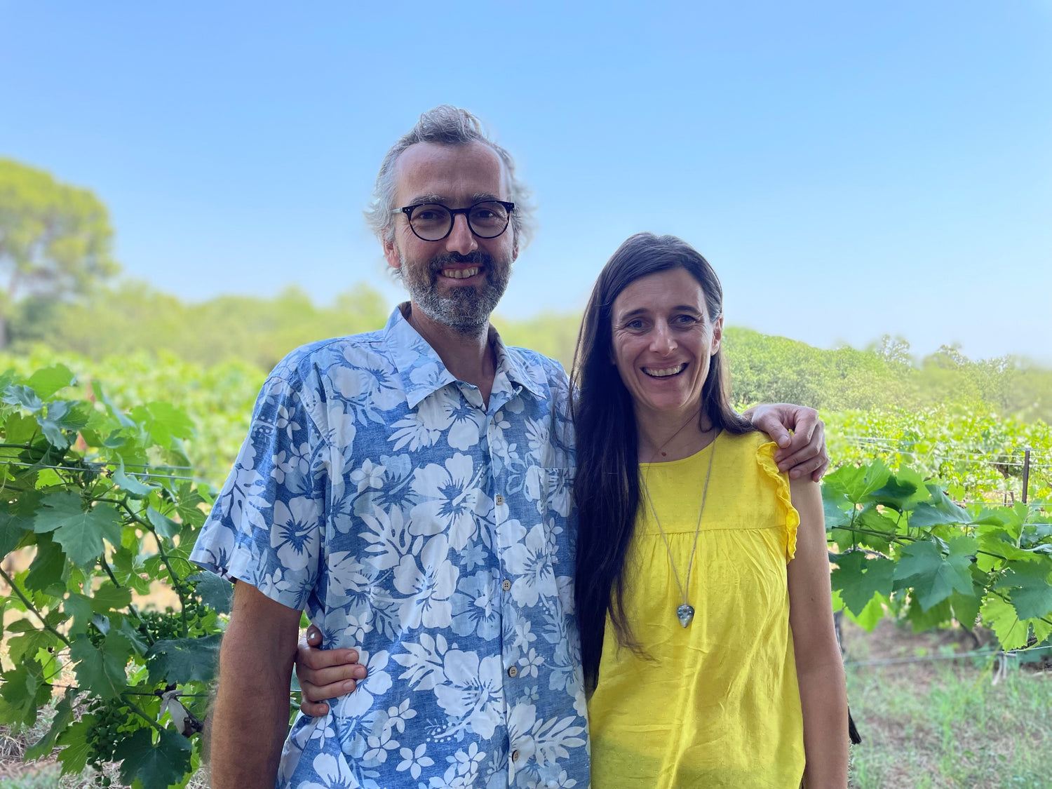 Die Besitzer vom Weingut Villa Tempora im Languedoc