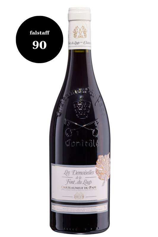 Flasche Rotwein Châteauneuf-du-Pape Demoiselles vom Château de la Font du Loup