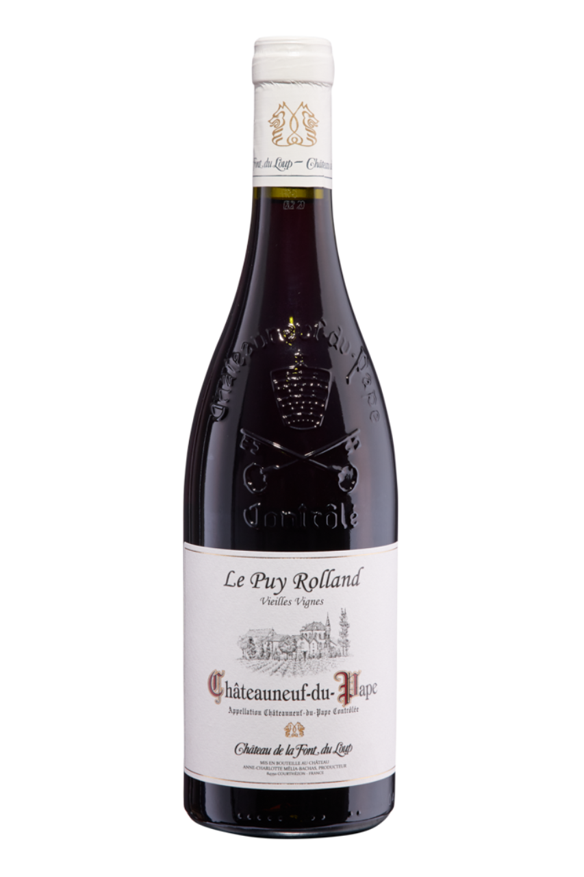 Rotwein Flasche mit Châteauneuf-du-Pape Zeichen