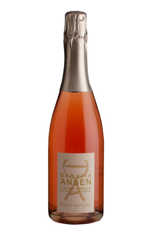 Cremant d'Alsace brut nature rosé von Domaine Ansen, Sektflasche