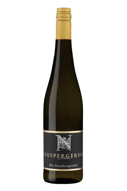 Flasche Weißwein Grauburgunder vom Weingut Neusperger Hof aus der Pfalz